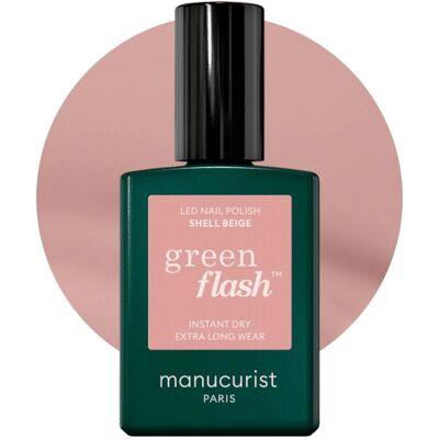Manucurist Green Flash Shell Beige Nagellack 15 ml - Nail Varnish Manucurist Green Flash Shell Beige Nagellack 15 ml - Nail Varnish