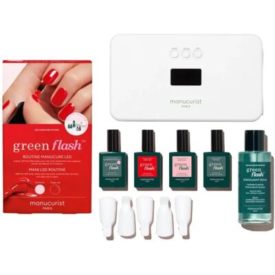 Kit Manucurist Green Flash Rouge Amapola & Hortencia LED - Publicité Kit Manucurist Green Flash Rouge Amapola & Hortencia LED - Publicité