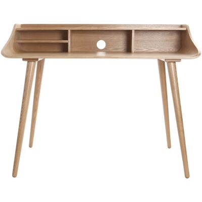 Miliboo Schreibtisch mit Stauraum - Rustik Eschenfurnier - 120cm Miliboo Schreibtisch mit Stauraum - Rustik Eschenfurnier - 120cm