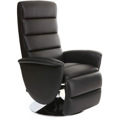 Miliboo Nelson Sillón relax manual - Negro - Sillón Miliboo Nelson Sillón relax manual - Negro - Sillón