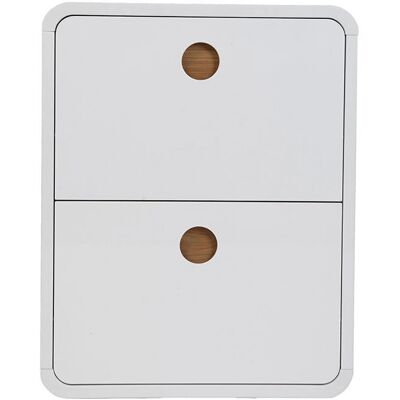 Miliboo Armoire à Chaussures Blanc Brillant avec 2 Tiroirs - Rangement Chaussures - Publicité Miliboo Armoire à Chaussures Blanc Brillant avec 2 Tiroirs - Rangement Chaussures - Publicité