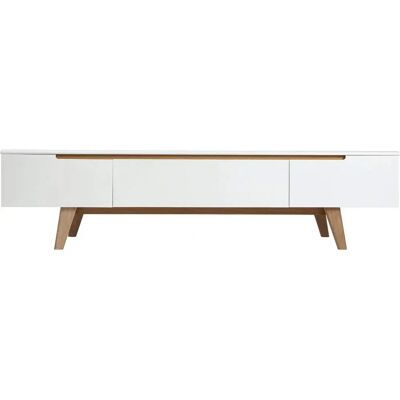 Miliboo Melka Meuble TV Scandinave Blanc 180cm - Publicité Miliboo Melka Meuble TV Scandinave Blanc 180cm - Publicité