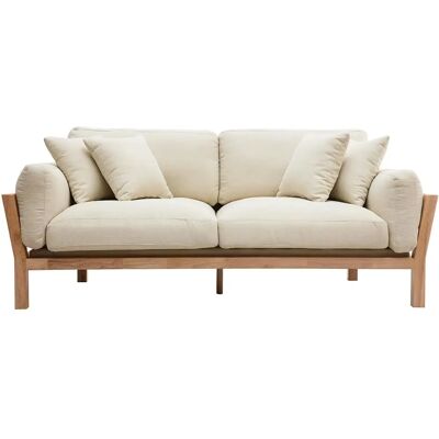 Canapé KYO Style Scandinave-Japonais de Miliboo - Blanc Crème - 3 Places - Publicité Canapé KYO Style Scandinave-Japonais de Miliboo - Blanc Crème - 3 Places - Publicité