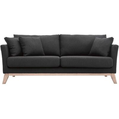 Divano scandinavo Miliboo Oslo - 3 posti, grigio scuro, copertura rimovibile Divano scandinavo Miliboo Oslo - 3 posti, grigio scuro, copertura rimovibile
