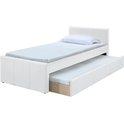 MILIBOO Canapé convertible blanc 90x195cm - Style moderne minimaliste - Publicité MILIBOO Canapé convertible blanc 90x195cm - Style moderne minimaliste - Publicité