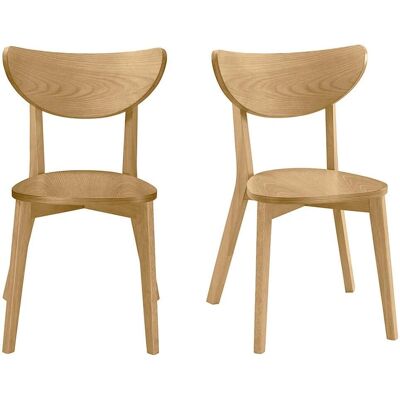 Miliboo Leena - Chaises scandinaves en bois - Lot de 2 - Publicité Miliboo Leena - Chaises scandinaves en bois - Lot de 2 - Publicité