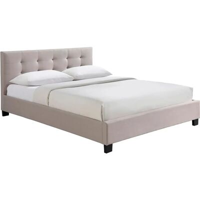 Miliboo Bett 160x200 Beige Polstermarquise Miliboo Bett 160x200 Beige Polstermarquise