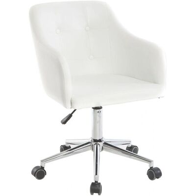 Silla de oficina blanca Miliboo - Ajustable, Diseño Moderno Silla de oficina blanca Miliboo - Ajustable, Diseño Moderno