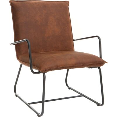Miliboo - Fauteuil en simili cuir en polyuréthane - Style industriel rétro - Publicité Miliboo - Fauteuil en simili cuir en polyuréthane - Style industriel rétro - Publicité