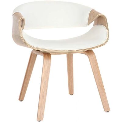 Milibuoo Chaise Scandinave Bois Clair Blanc - Publicité Milibuoo Chaise Scandinave Bois Clair Blanc - Publicité