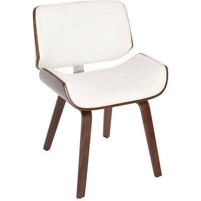 Chaise Rubbens en bois blanc et foncé - Style rétro scandinave - Publicité Chaise Rubbens en bois blanc et foncé - Style rétro scandinave - Publicité