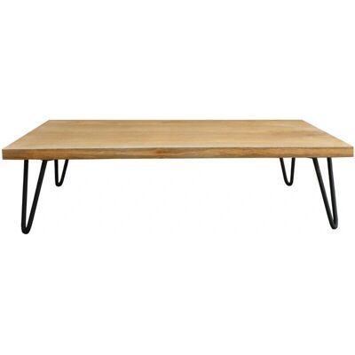 Table basse en mango naturel Miliboo - VIBES - Design industriel rectangulaire - Publicité Table basse en mango naturel Miliboo - VIBES - Design industriel rectangulaire - Publicité