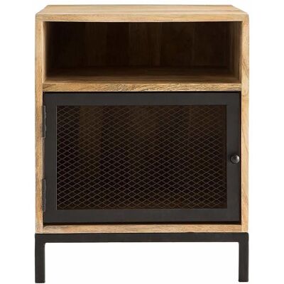 Table de nuit Miliboo avec rangement - Mango & Métal, 43cm - Publicité Table de nuit Miliboo avec rangement - Mango & Métal, 43cm - Publicité