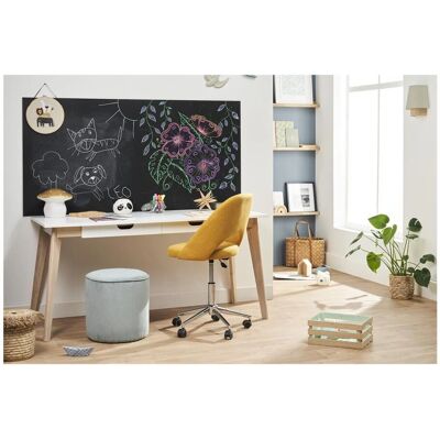 Miliboo Leena - Bureau scandinave avec 2 tiroirs - Blanc - Publicité Miliboo Leena - Bureau scandinave avec 2 tiroirs - Blanc - Publicité
