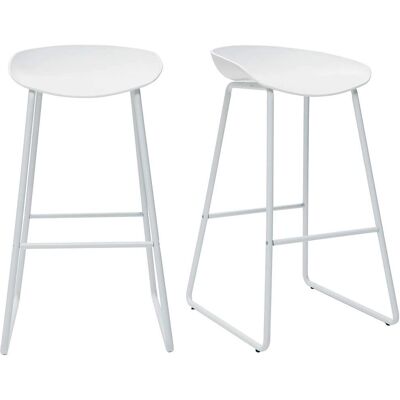 Sgabelli da bar bianchi moderni Miliboo - Set da 2 Sgabelli da bar bianchi moderni Miliboo - Set da 2