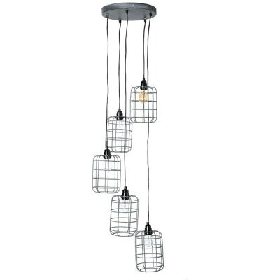 Miliboo Loft Pendelleuchte - 5-flammige Metall Pendellampe Miliboo Loft Pendelleuchte - 5-flammige Metall Pendellampe