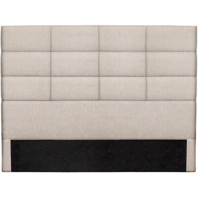 Cabecero de cama en tejido beige natural Miliboo - Diseño moderno geométrico - 160 cm Cabecero de cama en tejido beige natural Miliboo - Diseño moderno geométrico - 160 cm