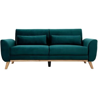 Canapé scandinave en velours 3 places - Canapé - Publicité Canapé scandinave en velours 3 places - Canapé - Publicité