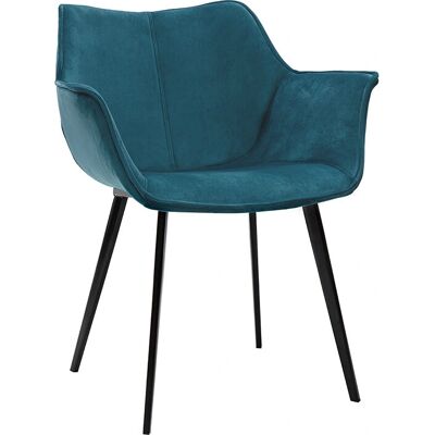 Miliboo Volo Chaise moderne en velours bleu pétrole - Design contemporain - Publicité Miliboo Volo Chaise moderne en velours bleu pétrole - Design contemporain - Publicité