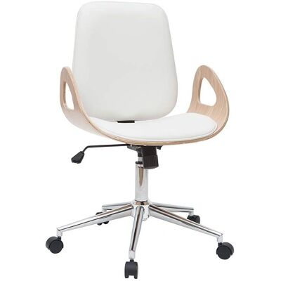 MILIBOO Weiße und Helle Holz GLORY Bürostuhl - Verstellbar, Modernes Design MILIBOO Weiße und Helle Holz GLORY Bürostuhl - Verstellbar, Modernes Design