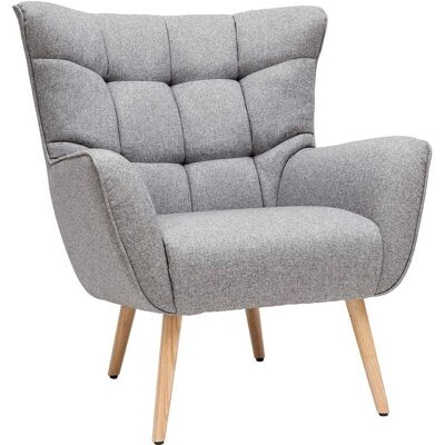 Fauteuil Miliboo AVERY - Gris Clair - Publicité Fauteuil Miliboo AVERY - Gris Clair - Publicité