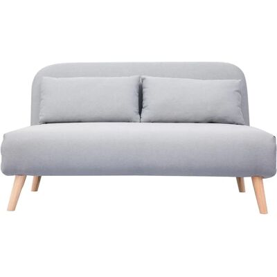 Miliboo - Divano letto convertibile 2 posti in tessuto grigio chiaro - Divano Letto Miliboo - Divano letto convertibile 2 posti in tessuto grigio chiaro - Divano Letto