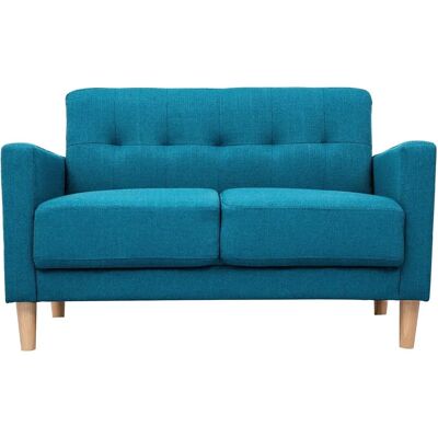 Miliboo Moon Canapé Scandinave Bleu Canard 2 Places - Publicité Miliboo Moon Canapé Scandinave Bleu Canard 2 Places - Publicité