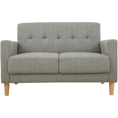 Canapé Moon en tissu gris 2 places Miliboo - Publicité Canapé Moon en tissu gris 2 places Miliboo - Publicité