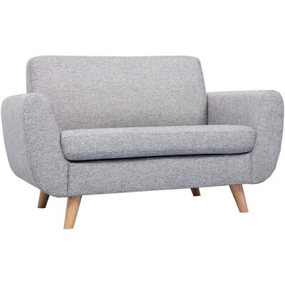 MILIBOO - Canapé tissu gris clair 2 places - Design scandinave - Publicité MILIBOO - Canapé tissu gris clair 2 places - Design scandinave - Publicité