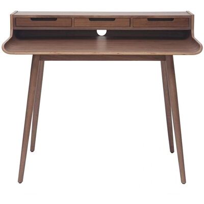 Miliboo - Scrivania vintage noce con spazio di archiviazione - 110cm OPUS Miliboo - Scrivania vintage noce con spazio di archiviazione - 110cm OPUS