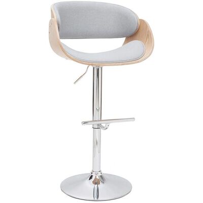 Miliboo Hellgrau Stoff & Holz Barhocker - Barhocker Miliboo Hellgrau Stoff & Holz Barhocker - Barhocker