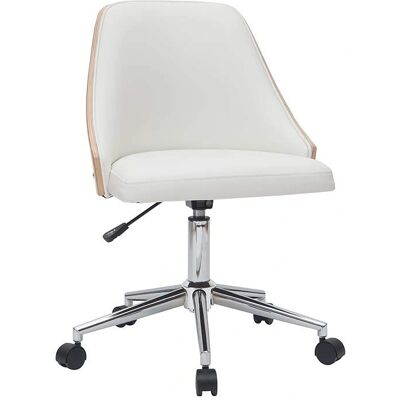 Chaise de bureau blanche QUINO Miliboo avec roulettes réglables - Siège de bureau - Publicité Chaise de bureau blanche QUINO Miliboo avec roulettes réglables - Siège de bureau - Publicité