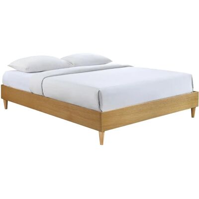 Lit AYO en Bois Clair pour Matelas 160x200 cm - Moderne & Simple - Publicité Lit AYO en Bois Clair pour Matelas 160x200 cm - Moderne & Simple - Publicité