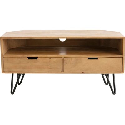 Miliboo Mangoholz TV Regal - Industrieller Stil - 100cm Miliboo Mangoholz TV Regal - Industrieller Stil - 100cm