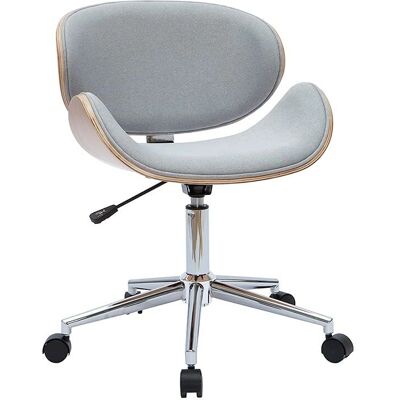 Sedia da ufficio Miliboo - Colore grigio chiaro e legno vintage - Sedia da ufficio Sedia da ufficio Miliboo - Colore grigio chiaro e legno vintage - Sedia da ufficio