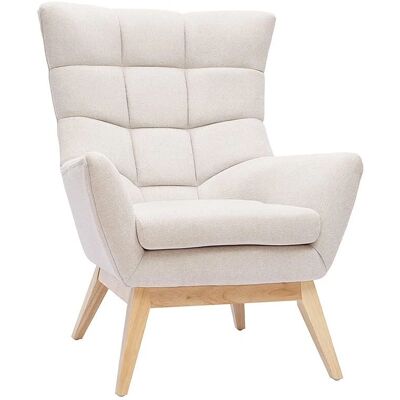 Miliboo Brody Fauteuil Scandinave Effet Velours Naturel - Publicité Miliboo Brody Fauteuil Scandinave Effet Velours Naturel - Publicité