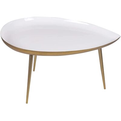 Miliboo Weiß-Gold Drop-Tisch - Couchtisch Miliboo Weiß-Gold Drop-Tisch - Couchtisch