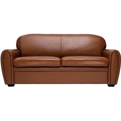 Miliboo Vintage Braune Ledersofa 3-Sitzer - Sofa Miliboo Vintage Braune Ledersofa 3-Sitzer - Sofa