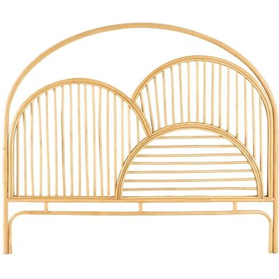 Tête de lit ronde en rotin Miliboo - Style bohème - 160cm - Publicité Tête de lit ronde en rotin Miliboo - Style bohème - 160cm - Publicité