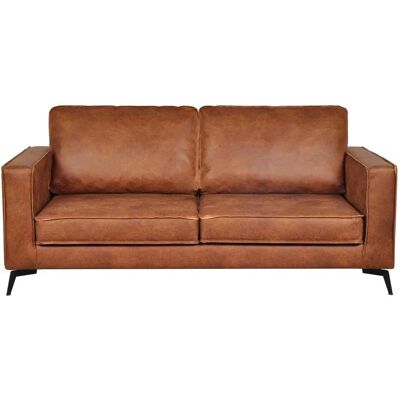 Sofá vintage de cuero Miliboo Sonny 3 plazas - Estilo industrial Sofá vintage de cuero Miliboo Sonny 3 plazas - Estilo industrial