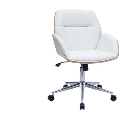 Silla de oficina giratoria blanca Miliboo - Diseño moderno Silla de oficina giratoria blanca Miliboo - Diseño moderno