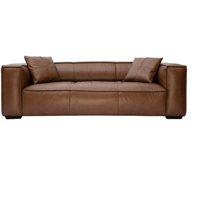 Miliboo Cobain Ledersofa 3-Sitzer - Lounge Möbel Miliboo Cobain Ledersofa 3-Sitzer - Lounge Möbel