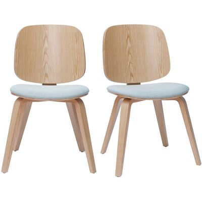 Sedia da Pranzo Miliboo Legno Chiaro e Tessuto Grigio - Sedie da Pranzo Sedia da Pranzo Miliboo Legno Chiaro e Tessuto Grigio - Sedie da Pranzo