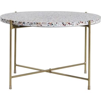 Miliboo Modelo D55 Mesa de Centro Redonda de Terrazo - Mesa de Centro Miliboo Modelo D55 Mesa de Centro Redonda de Terrazo - Mesa de Centro
