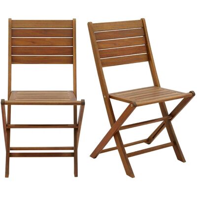 Miliboo - Set di 2 sedie da giardino in acacia naturale - Sedie da giardino Miliboo - Set di 2 sedie da giardino in acacia naturale - Sedie da giardino