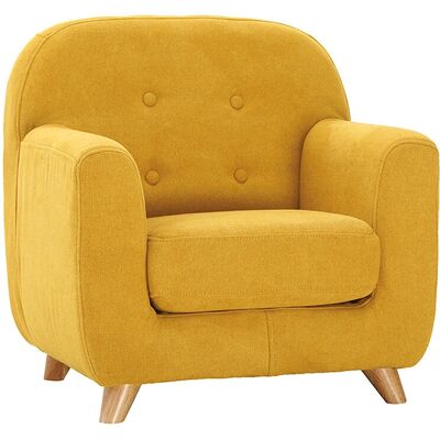 Poltrona bambino Miliboo - Effetto velluto scandinavo - Giallo senape - Mobili per bambini Poltrona bambino Miliboo - Effetto velluto scandinavo - Giallo senape - Mobili per bambini