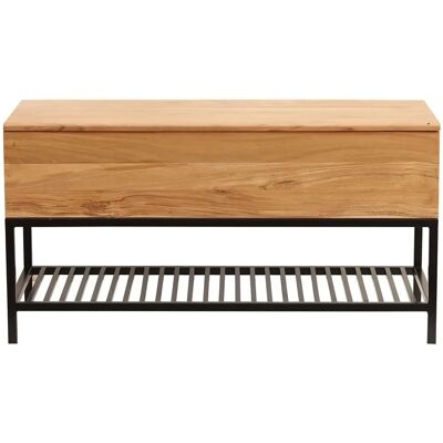 Miliboo SORG Banc d'entrée avec rangement - Style industriel - Publicité Miliboo SORG Banc d'entrée avec rangement - Style industriel - Publicité