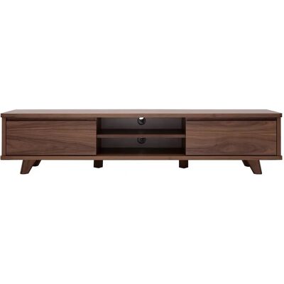 Miliboo Meuble TV Vintage Noyer - 180cm - Style Scandinave - Publicité Miliboo Meuble TV Vintage Noyer - 180cm - Style Scandinave - Publicité