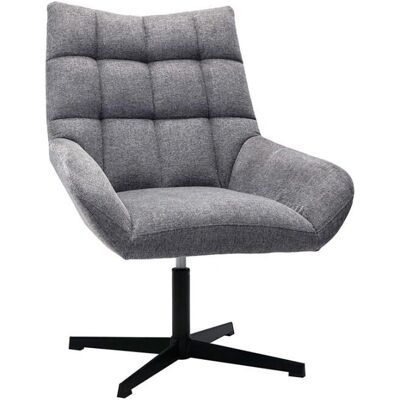 Miliboo Fauteuil Pivotant en Velours Gris - Publicité Miliboo Fauteuil Pivotant en Velours Gris - Publicité