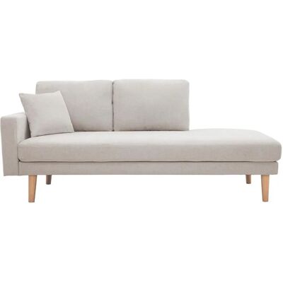 Miliboo Tissu effet velours texturé beige 190cm BERTILLE Méridienne - Publicité Miliboo Tissu effet velours texturé beige 190cm BERTILLE Méridienne - Publicité